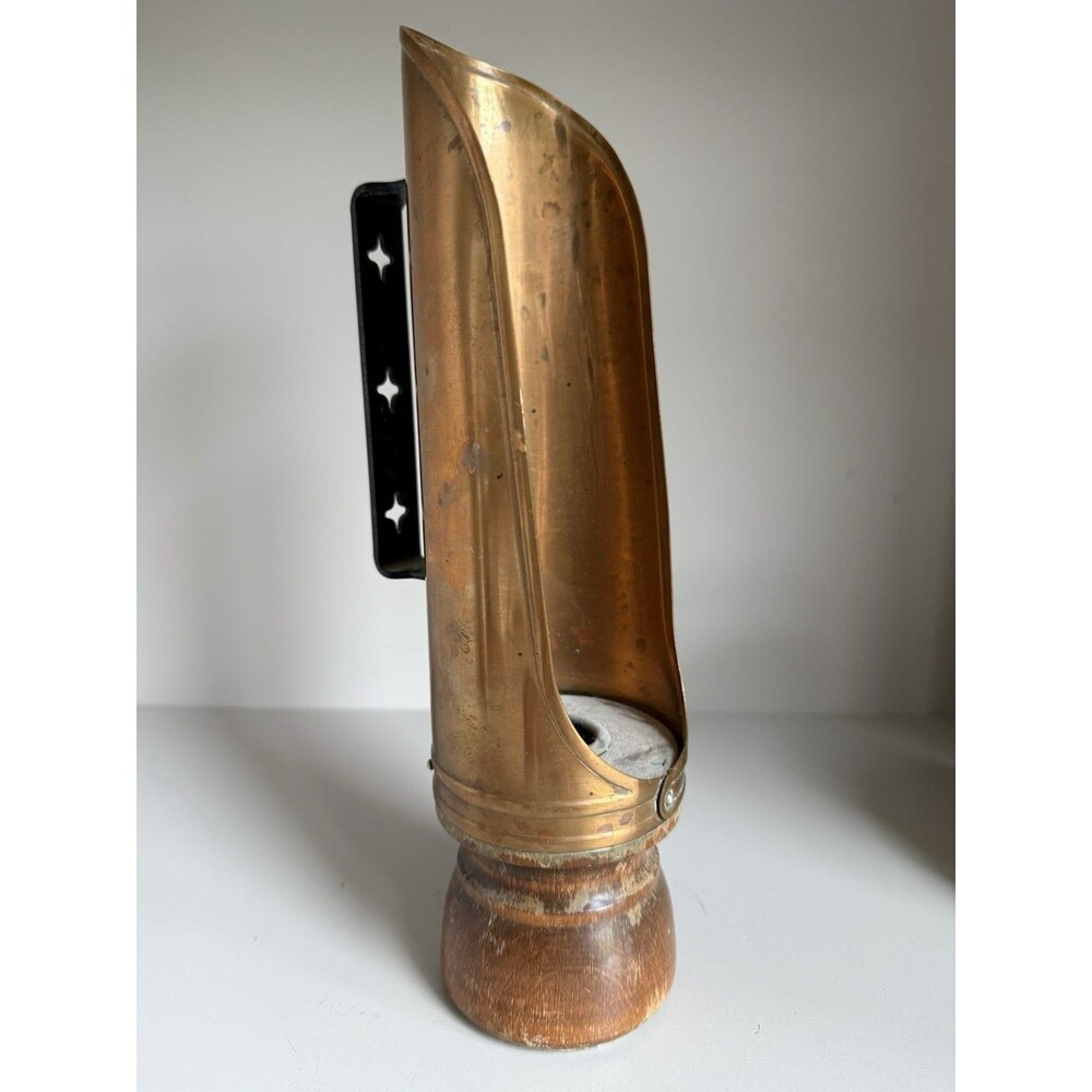 Vintage Copper Reflector Candle Holder 1970's AND Grubby Candle Iron Handle
